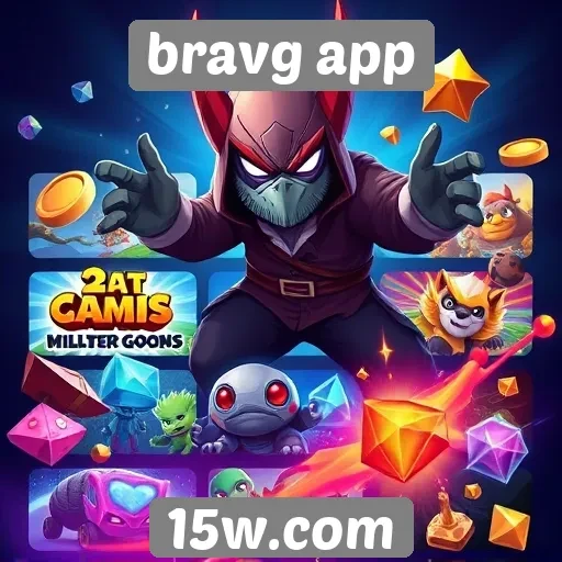 variedade de jogos disponíveis no bravg app
